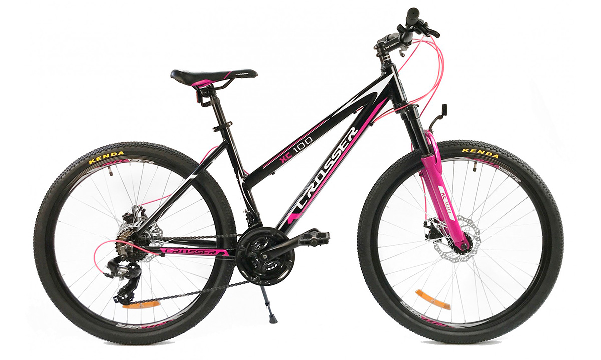 Фотографія Велосипед Crosser Girl 26" 2021, розмір М, чорно-рожевий